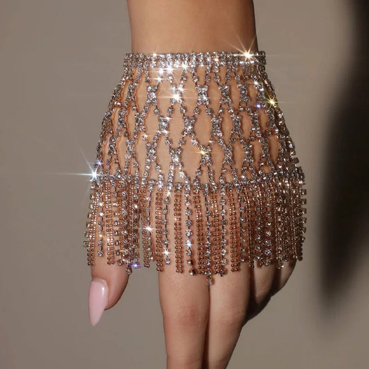 Bohemian Rhinestone Tassel Bracelet Hand Jewelry