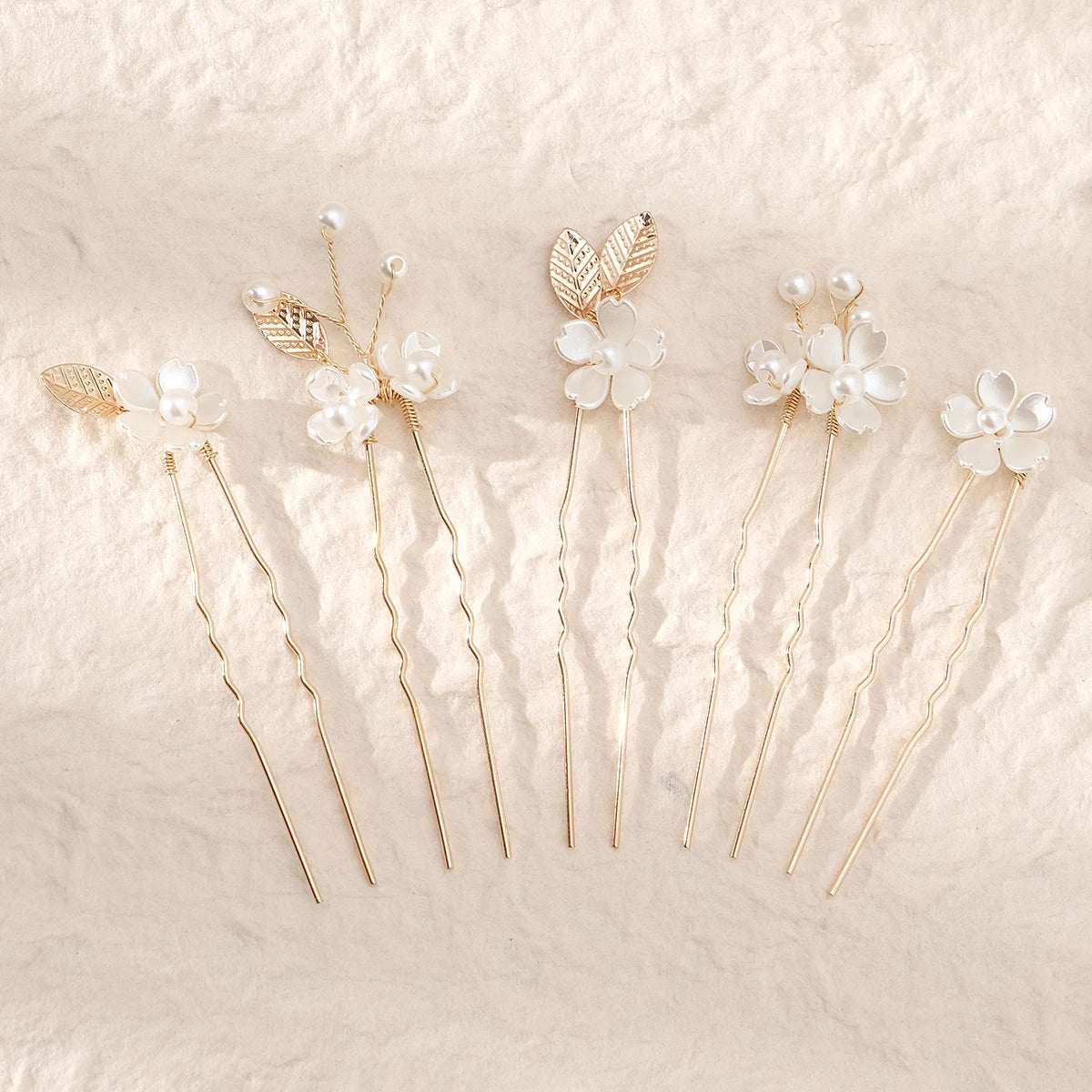 5pcs/pack Flower Clip Women Hair Clip Pearl Hair Comb Accessories Exquisite Hair Jewelry  Hairpin