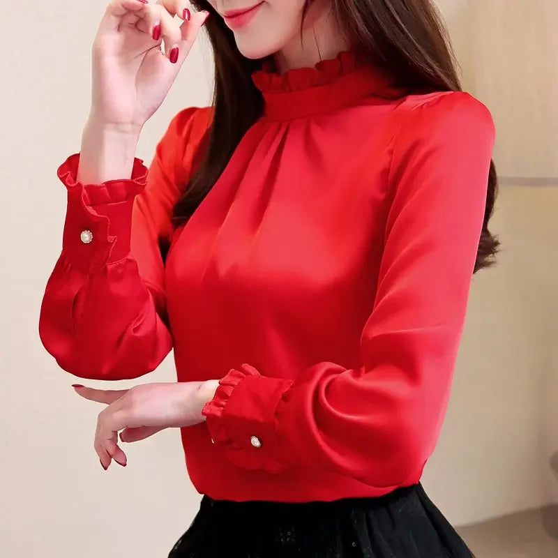 Chiffon Blouse  Long Sleeve  Office