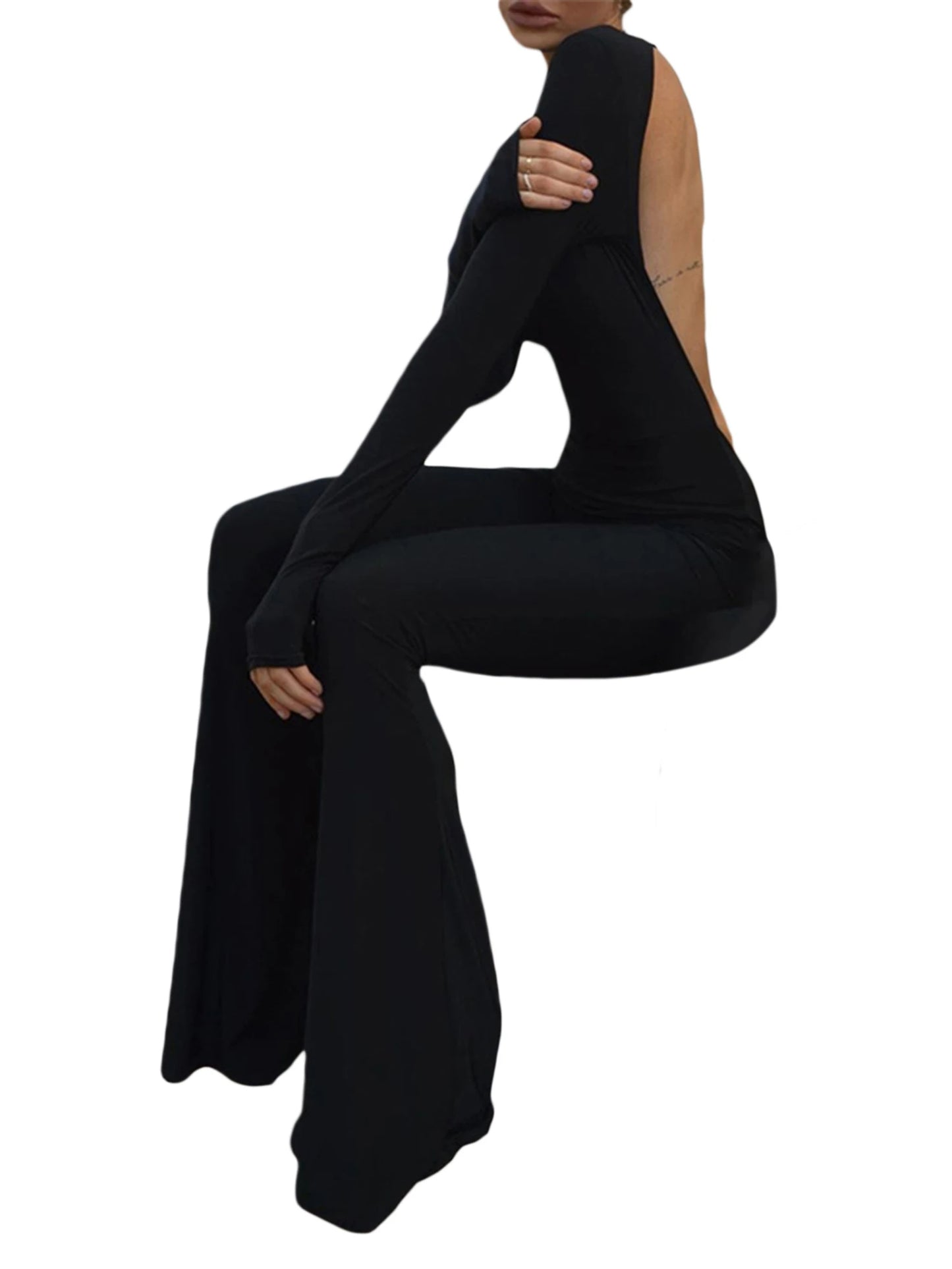 Elegant Backless Maxi Bodysuit Stylish Sleeveless Floral Print