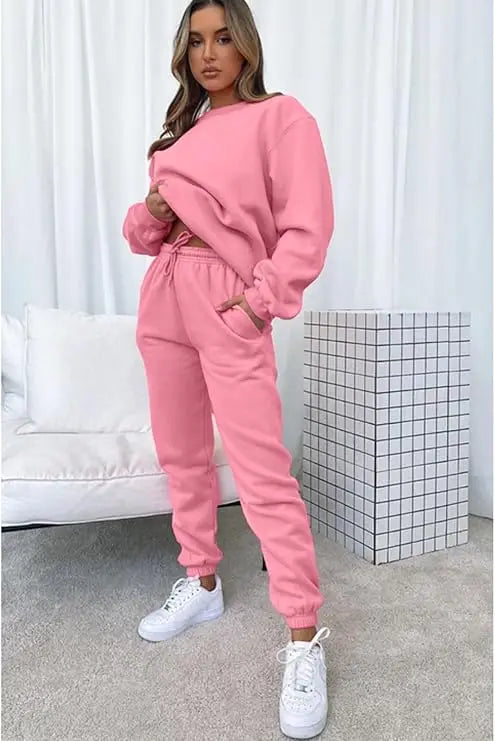 Casual Sets for Women 2 Piece Sweatsuit Outfits Long Sleeve Pants Set Tracksuit