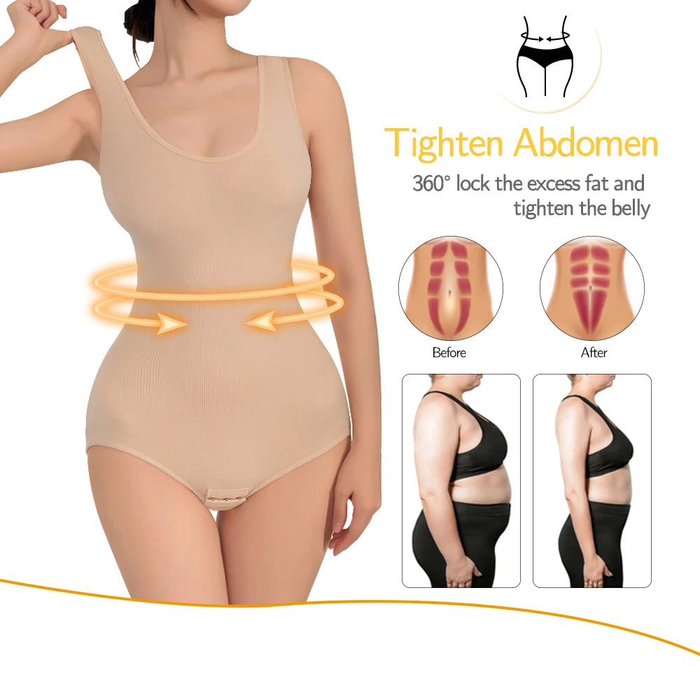 Bodysuit Shapewear Full Body Shaper Tummy Control Slimming Body Suits Open Crotch Shapewear