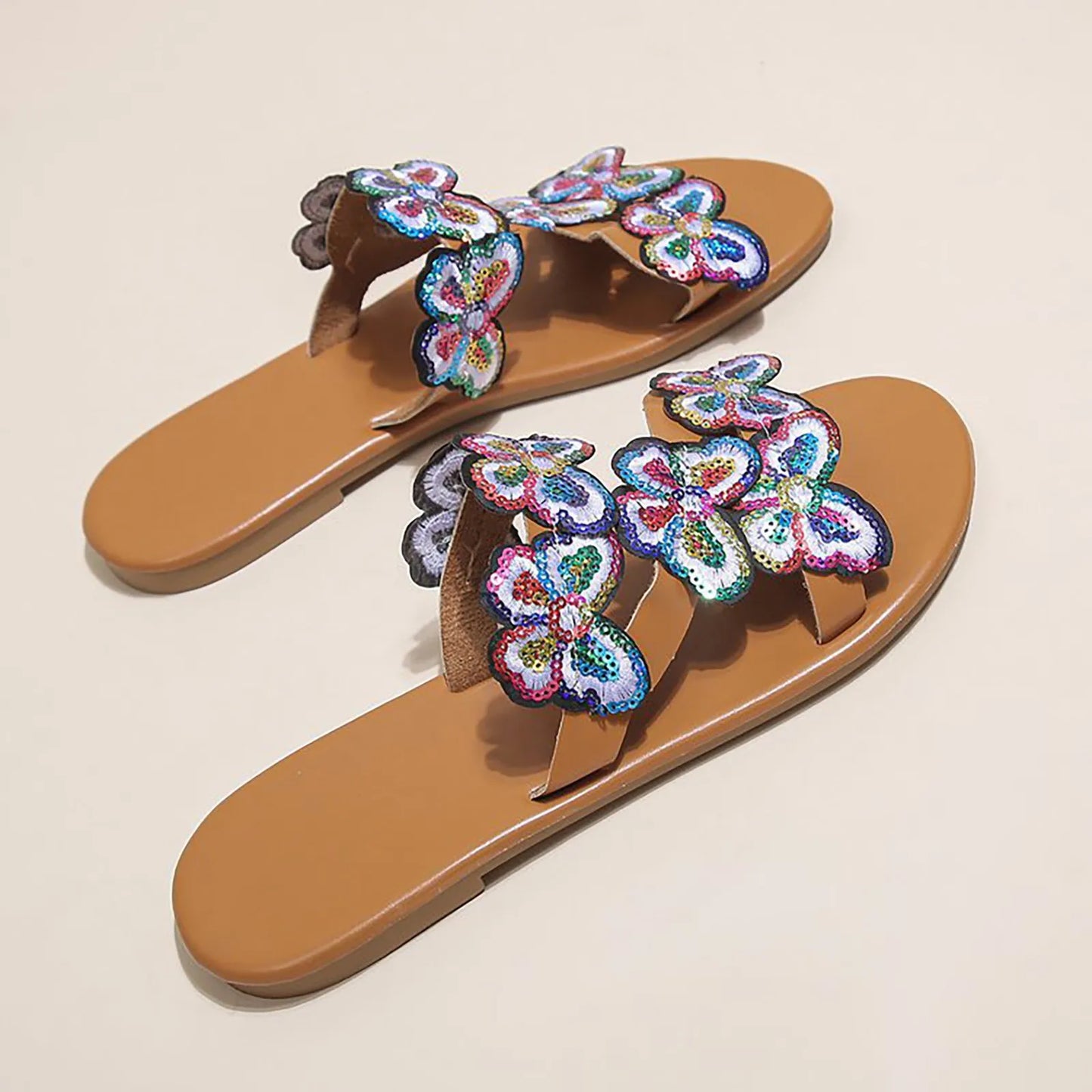 Women Sandals Women Shoes Comfortable Flat Sandals Fashionable Butterfly Lace Beach Slippers Sandals Women Dressy