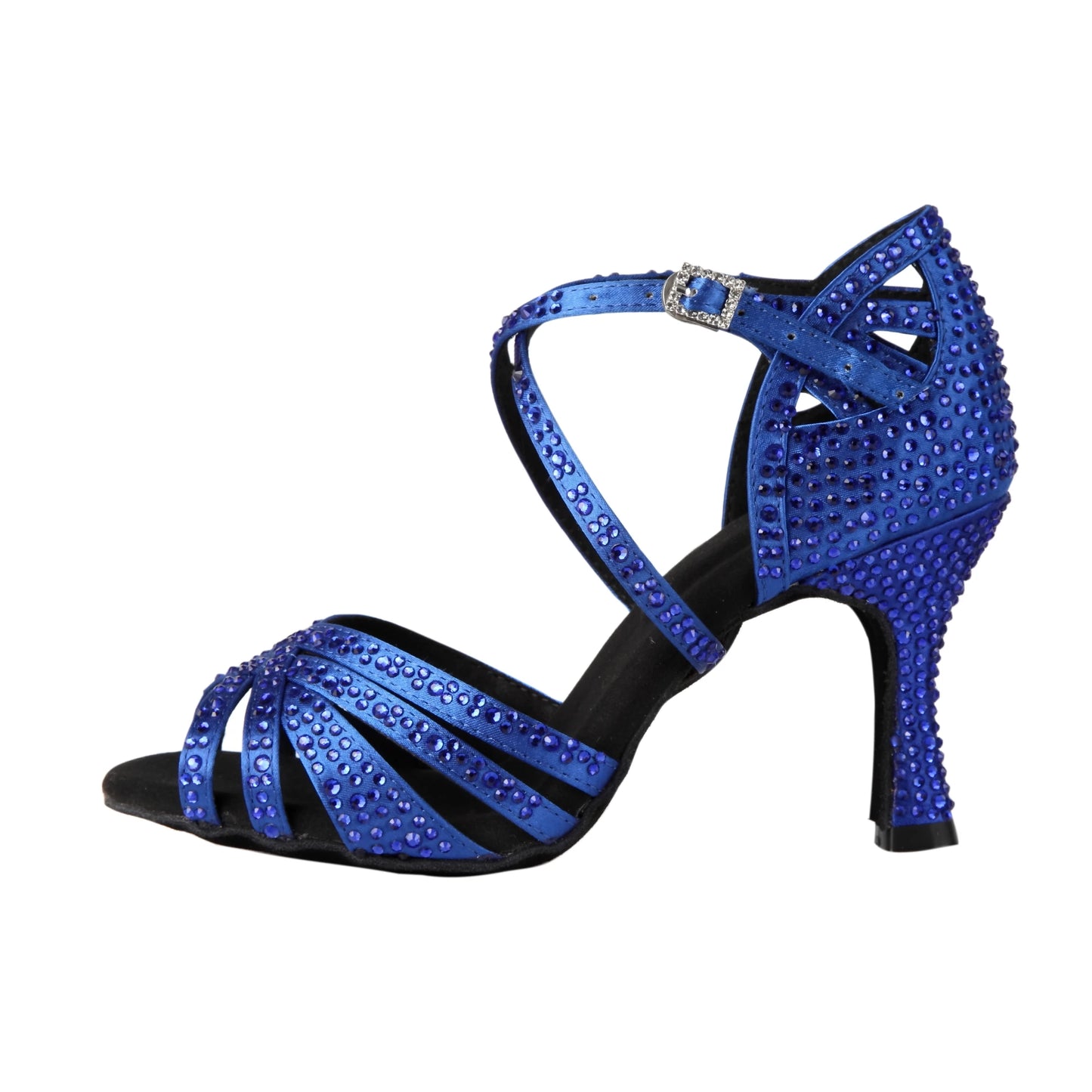 Latin dance shoes with diamonds adult professional dance shoes Women adult high heels 7.5cm heel