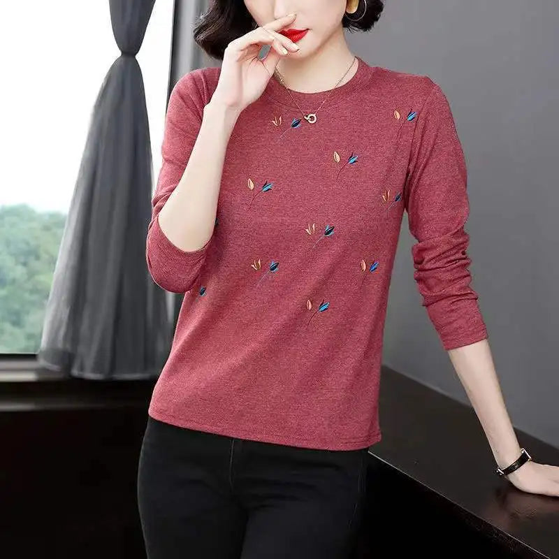 Fashion Printed O-Neck  Casual Pullovers