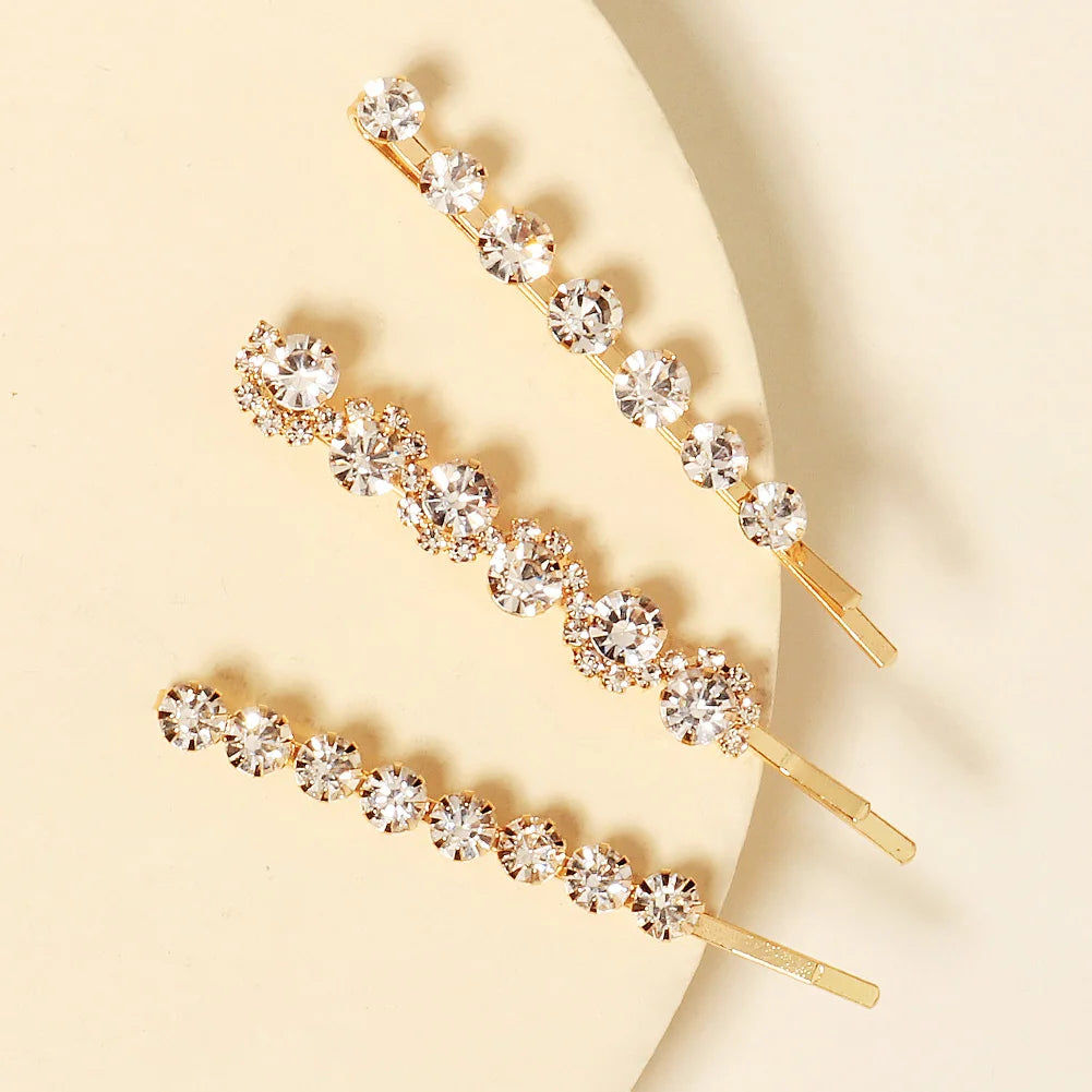 Fashion Barrettes Clear Crystal Women Hair Ornaments Hair Pins Women Hair Clips  Hair Jewelry Accessories