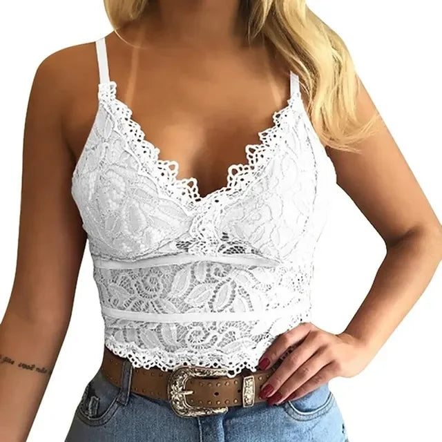 Lace Sports Yoga Bra Push Up Running Bra  Full Cup Seamless Underwear Bras