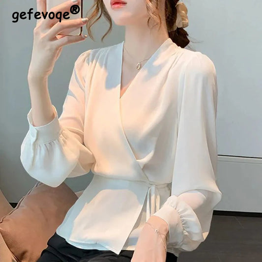Spring Autumn Office Long Sleeve Shirt Slim