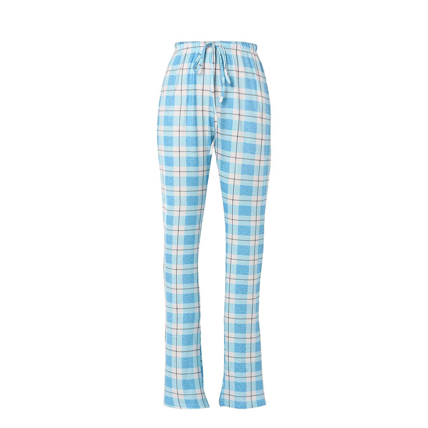 Women s Stylish High Waisted Joggers with Drawstring Waist Checkered Pattern Loose Fit Athletic Sweatpants for Yoga and Running