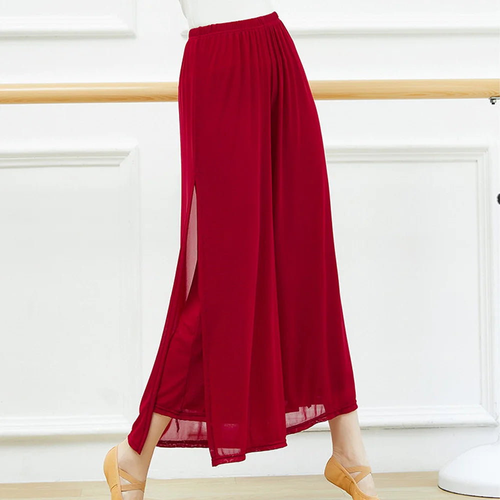 Pants For Women Mesh Nylon Loose Wide Leg Trousers Daily Ladies Yoga Pants