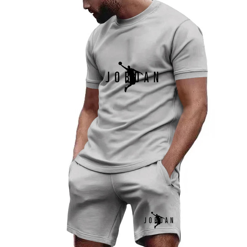 Fashion Summer Men's Sets Clothing Casual T-Shirts And Shorts Two Piece Tracksuits Outwear Loose Tops & Tees