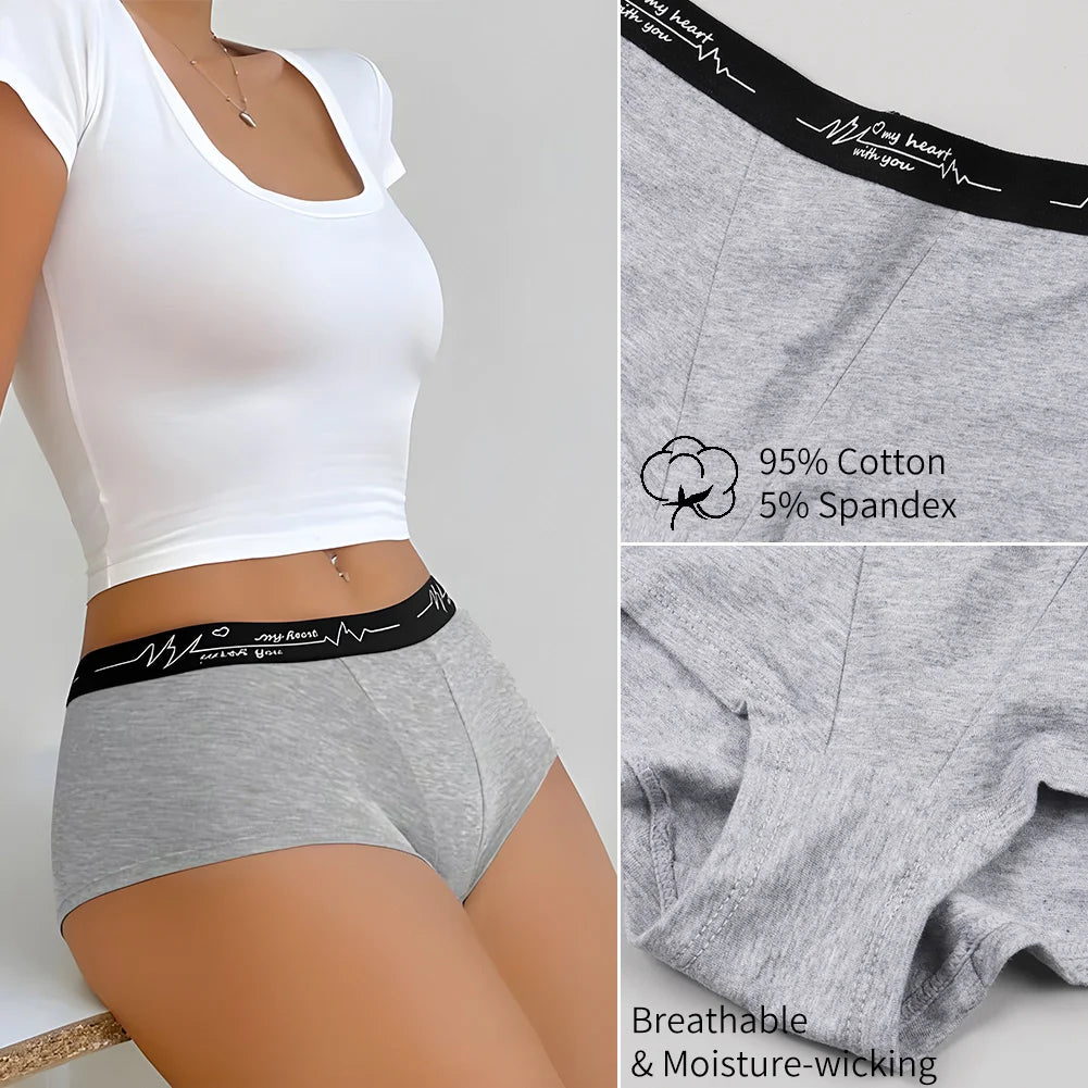 6 Pcs Cotton Boyshort Underwear  Cute Boxer Briefs Panties