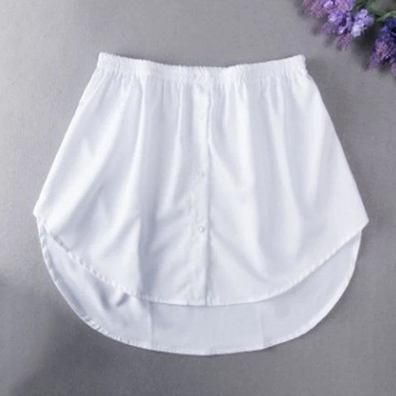 Detachable Underskirt Women Fake Shirt Irregular Skirt Tail Blouse Hem Cotton Extender Fake Hem Mini Skirt Fake Hem 6 Sizes