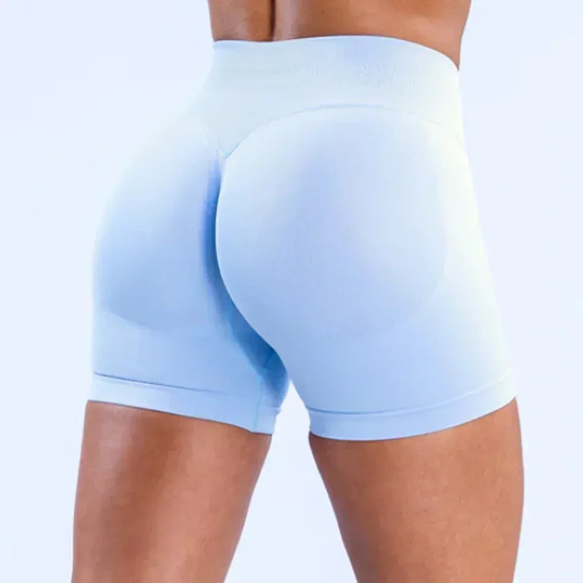 Impact Shorts 4.5 With Logo Low Ribbed Band Yoga Shorts Seamless  Workout Gym Shorts Running Shorts