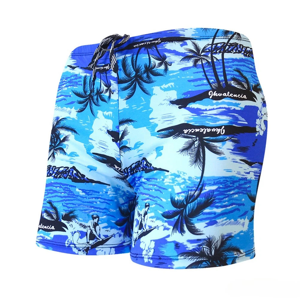 Adult Swimming Briefs Multicolor Printing Breathable Mens Swimming Trunks Avoid Embarrassed Beach Soak in A Hot Spring Drift