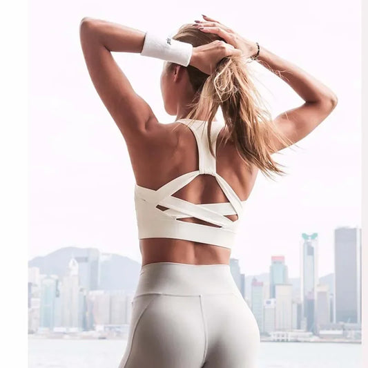 Strap Push Up Sports Bra for Running yoga top Athletic Sportswear