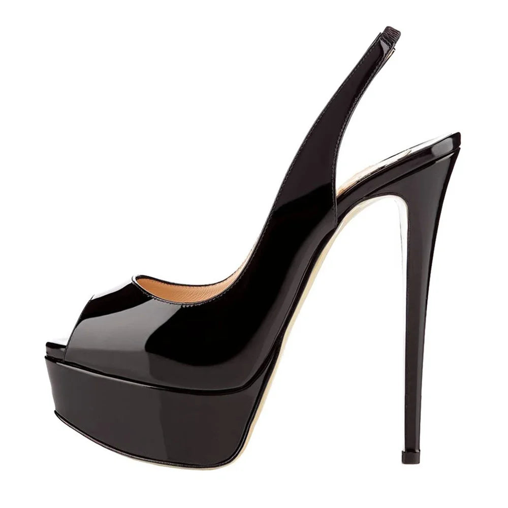 Women Sandals 14CM Super High Heels Sexy Open Toe Platform Sandals Gladiator Party Dress Shoes Plus Size