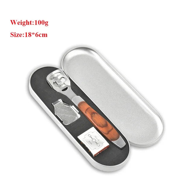 Stainless Steel Foot Shaver – Callus and Hard Skin Remover Tool, 10 Blades