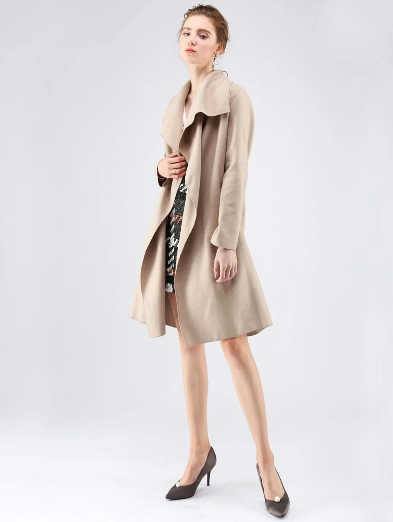Long Sleeve Solid Coat Fashion and Comfortable European and American Versatile Casual