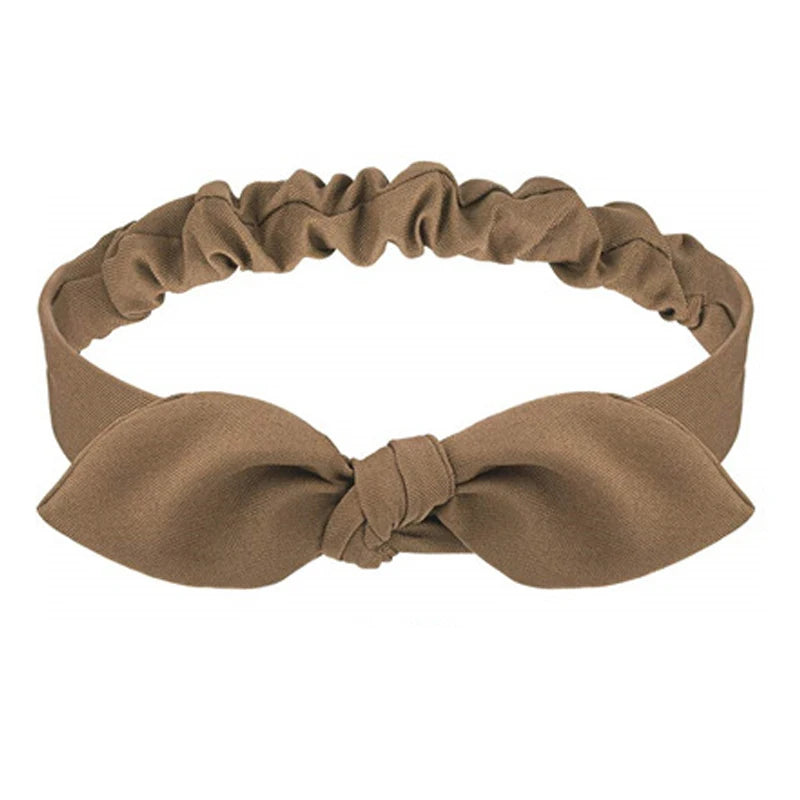 Boho Women Soft Solid Print Headbands Vintage Cross Knot Elastic Hairbands Turban Bandanas Hair Bands Hair Accessories