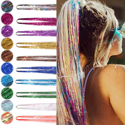 1PC Glitter Hair Tinsel Sparkling Tinsel  Hair Accessories