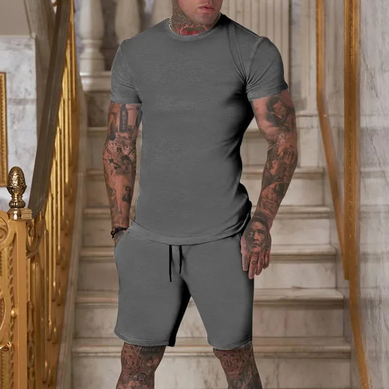 Men's two-piece sports suit shorts casual fashion summer hot item