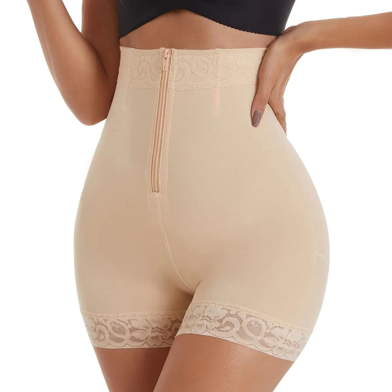 Lace Trim Sculpting Panties, Comfy & Breathable Butt Lifting Panties