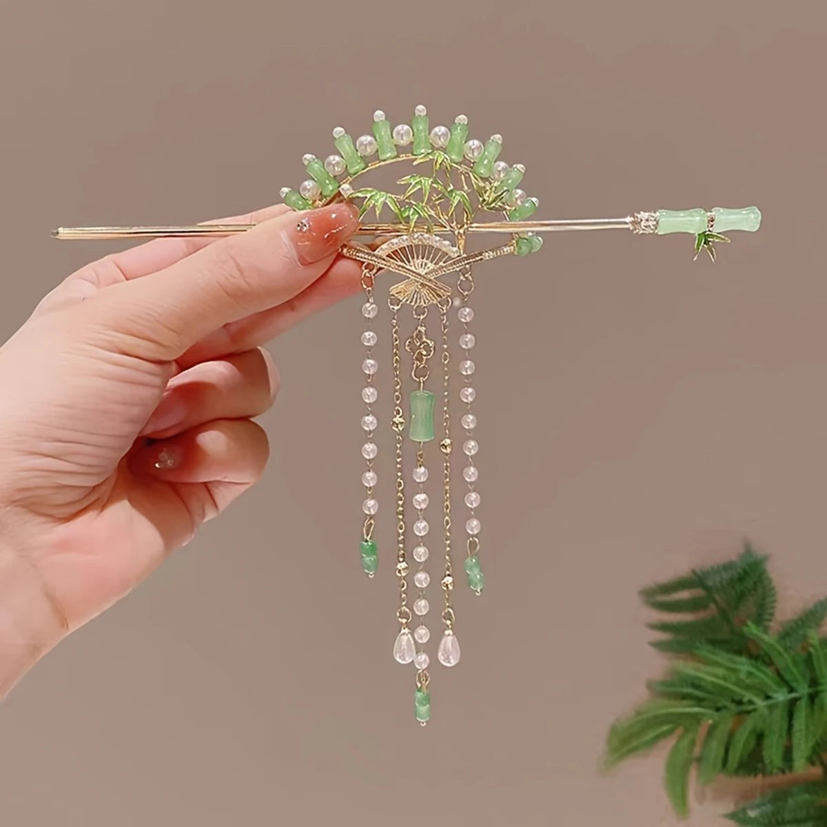 1pc Retro Chinese Butterfly Hairpin Elegant Resin Tassel Luxury Hairpin Suitable Festival Party Fashion Jewelry Hair Accessories
