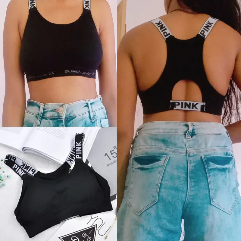 Push Up Bra Fitness Seamless Bra With Pad Strappy Back