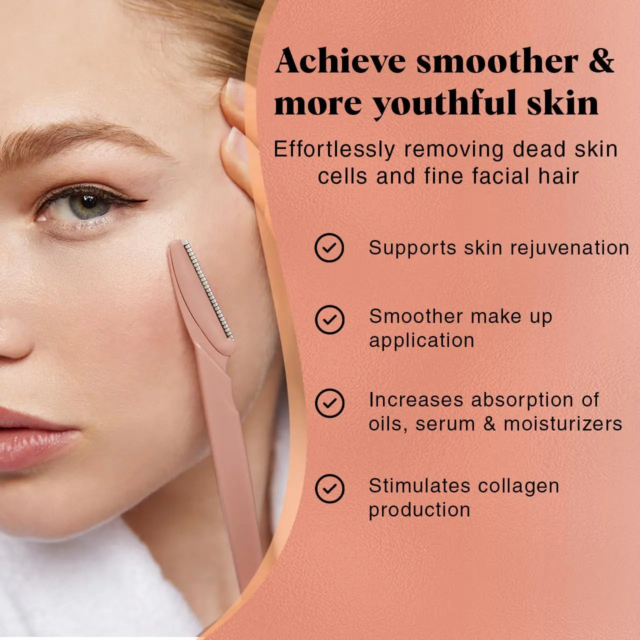 Dermaplaning Tool-12pc face razors for smooth skin. Eyebrow trimmer & facial hair remover for women