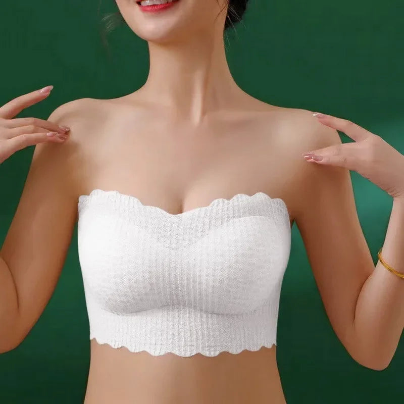 Sexy Bandeau Bra Strapless Seamless Push Up Bralette Wireless Bra