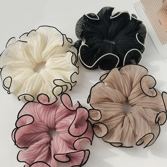 Fashion Style Big Scrunchies Hair ties For Bun Hairstyle Hair Accessories For Women Headwear