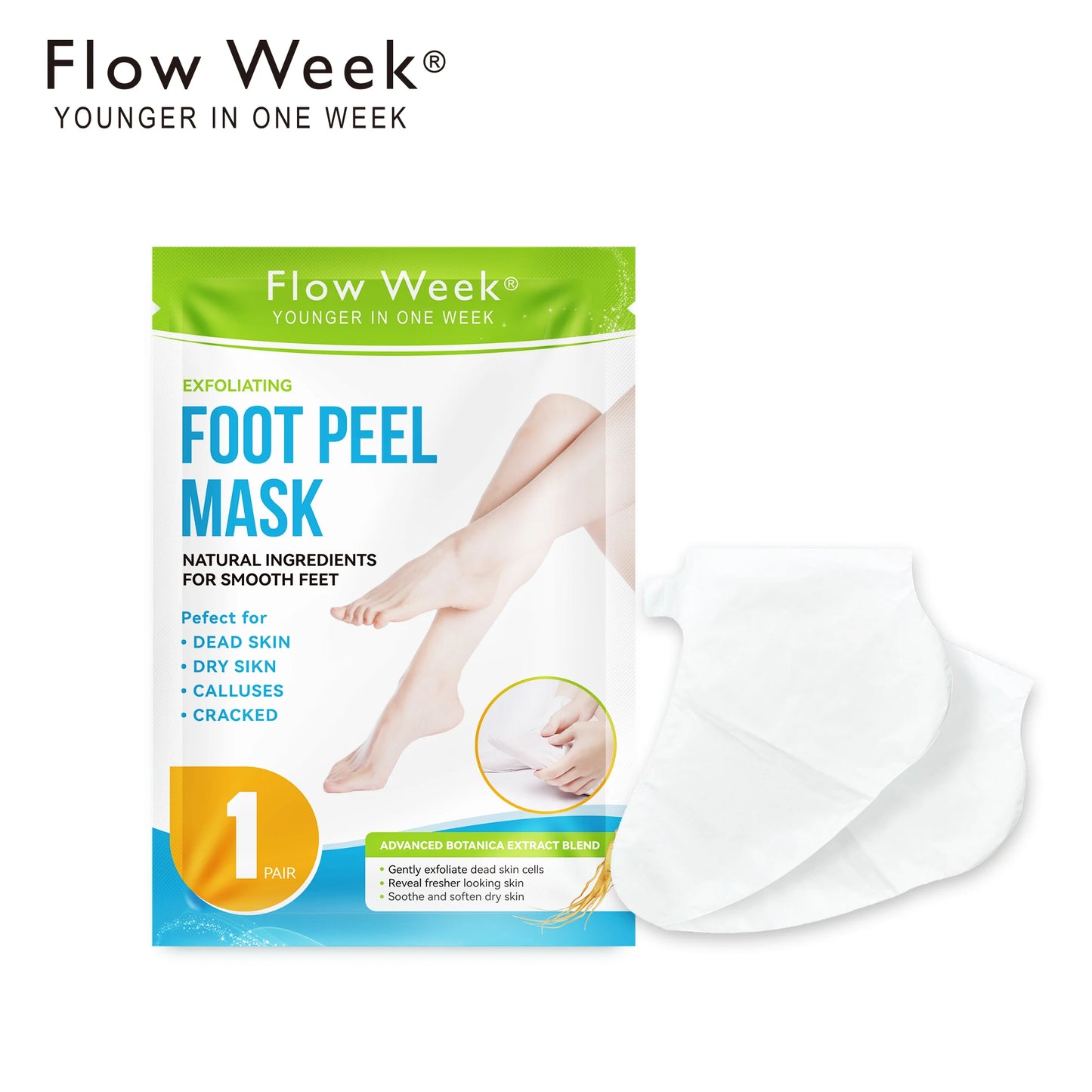 Foot Peel Mask, Exfoliating Peel Off Calluses Dead Skin Callus Remover Dry Cracked Feet, Baby Soft Smooth