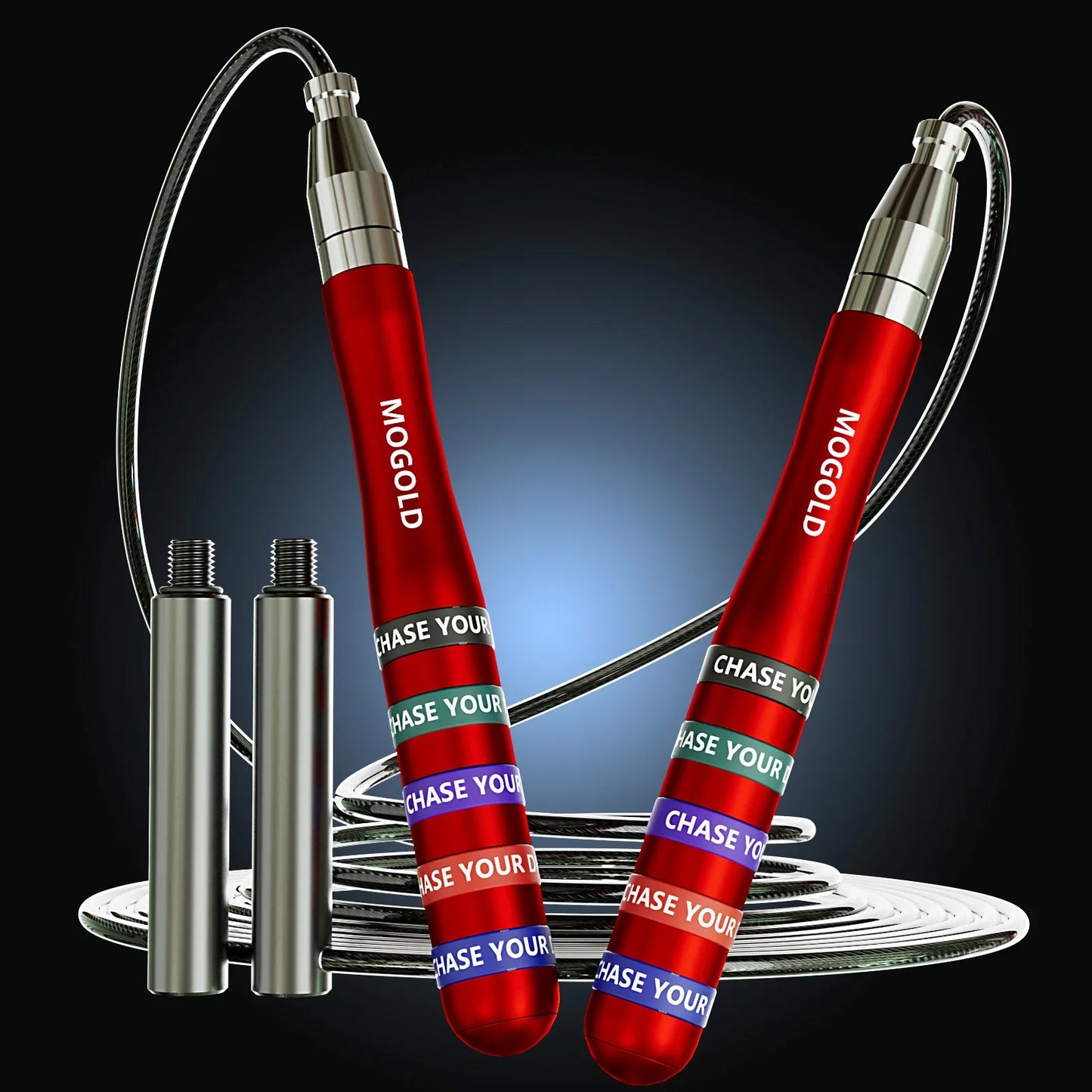 Jump rope,Gym Professional Weighted Crossfit Adjustable Length Suitable for Men and Women Exercise Skipping Rope Weight-loss
