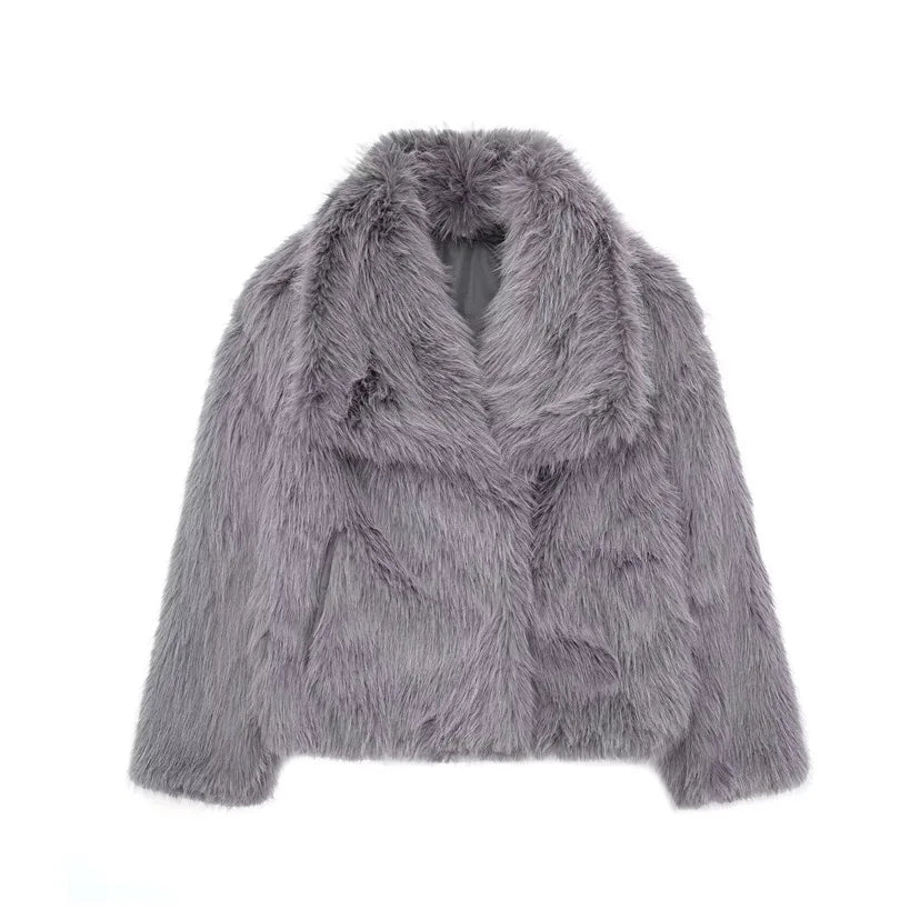 Woven Jacket For Women Loose Stand Collar Long Sleeve Coat