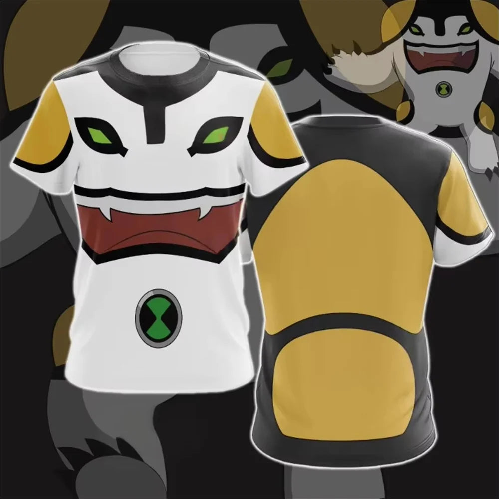 Anime Ben 10 Alien Force Tennyson Printed T-shirts for Women Men Short Sleeve Men's T Shirt Casual Sports Tops Tees