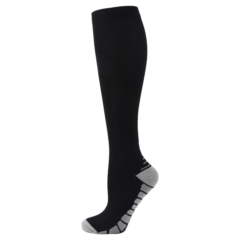 Compression Socks Knee High 20-30 Mmhg Fit Medical Edema Diabetes Varicose Veins Running Marathon Compression Sports Socks