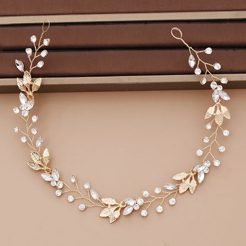 Pearl Headband  Hair Accessories Rhinestone Crystal Wedding Headband For Women Bride Head piece Hair Jewelry