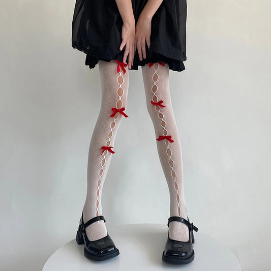 Sexy Lace Stockings with Bow Detailing for Women s Night Out Clubwear Date