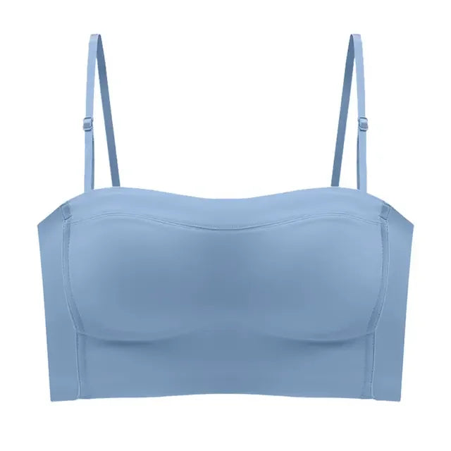 Seamless Women Tube Top Push Up Bandeau Bra Strapless