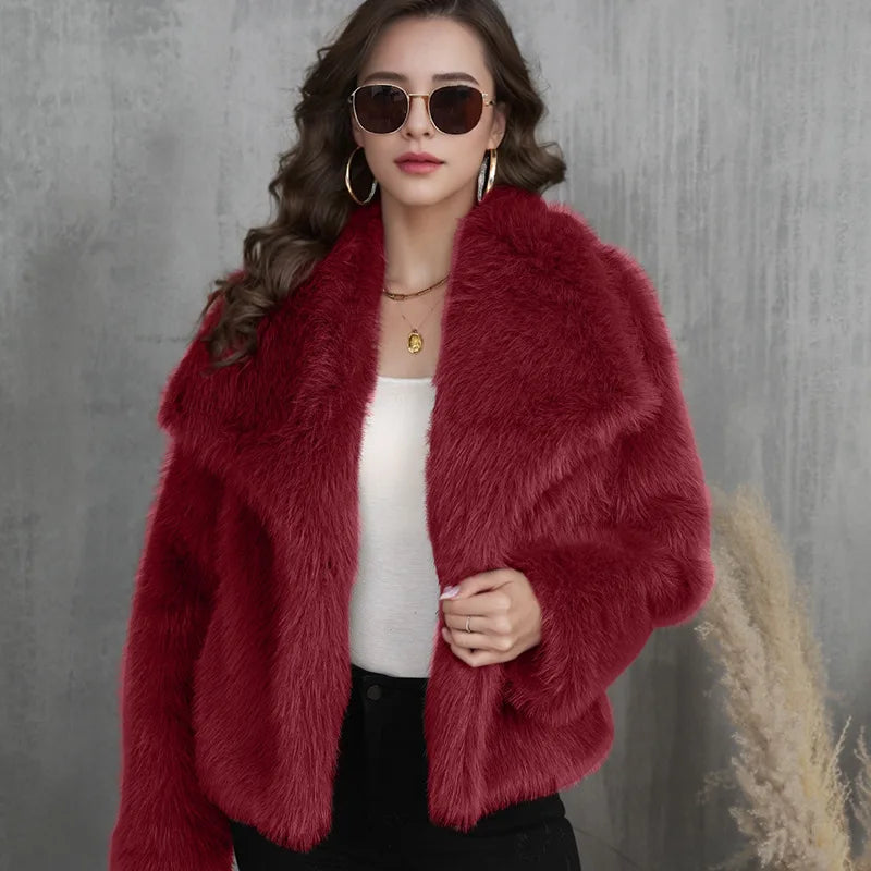 Woven Jacket For Women Loose Stand Collar Long Sleeve Coat
