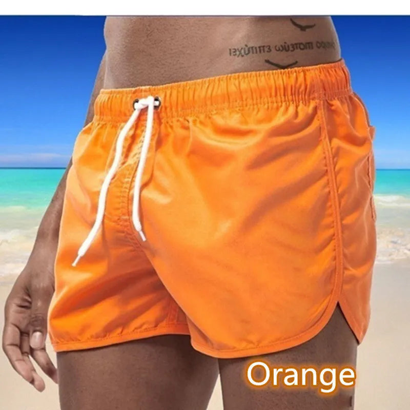Summer Men's Swimwear Shorts Brand Beachwear Sexy Swim Trunks Men Swimsuit Low Waist Breathable Beach Wear Surf