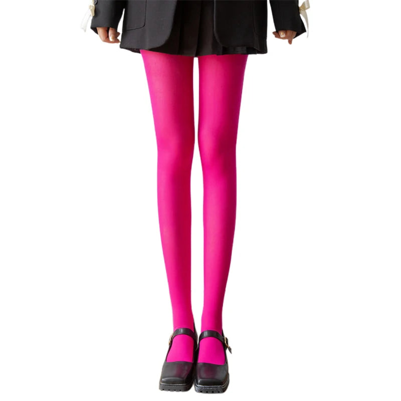 Velvet Leggings Stylish Solid Color Stretchy Tights Hosiery for Evening Outfit