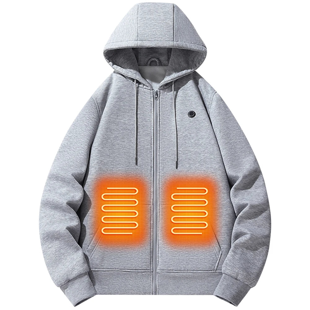 Outdoor Electric USB Heating Sweaters Hoodies for Men and Women Winter Warm Heated Clothes