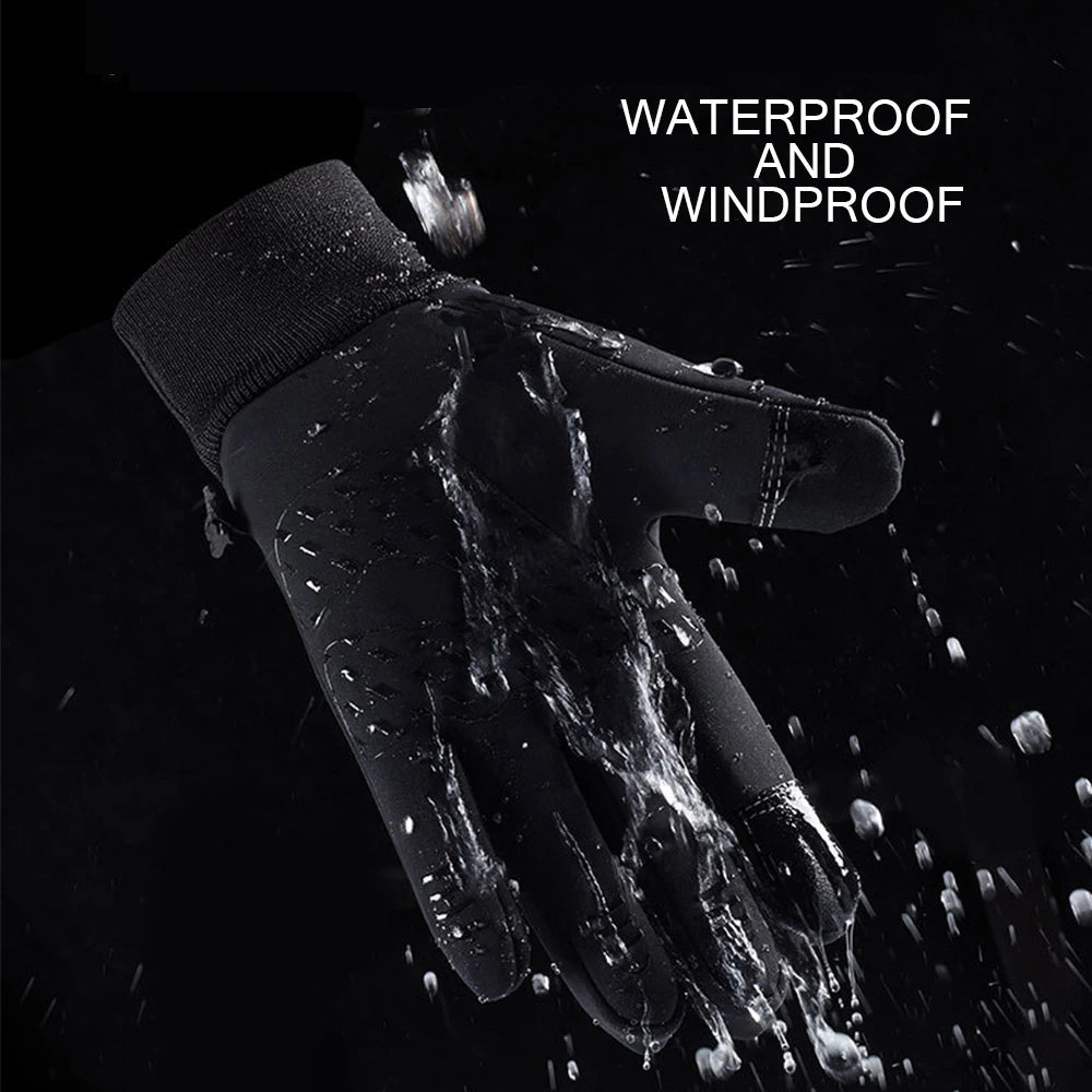 Winter Warm Cycling Gloves Skiing Windproof Gloves Waterproof