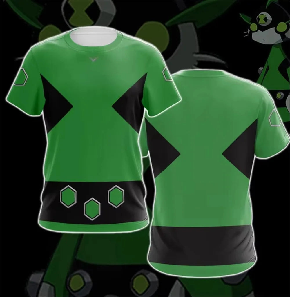 Anime Ben 10 Alien Force Tennyson Printed T-shirts for Women Men Short Sleeve Men's T Shirt Casual Sports Tops Tees