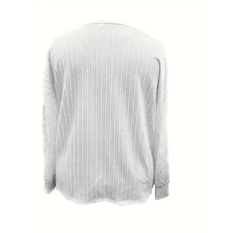 Women's Casual Comfortable Loose T-shirt Ladies Fashion Lace Lantern Sleeve V Neck Top
