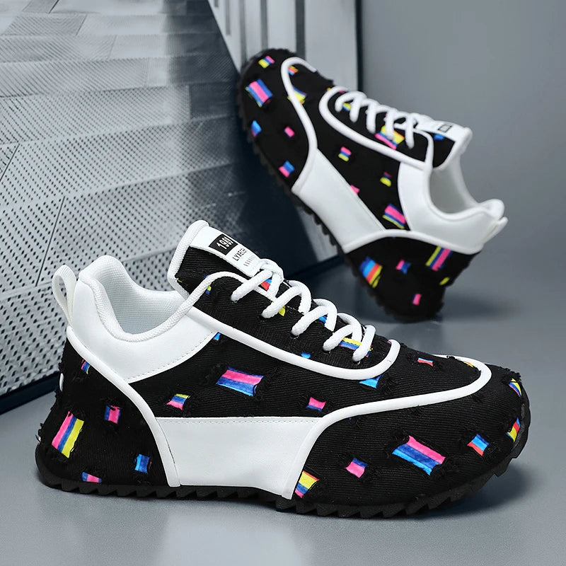 Men's casual, lightweight, breathable, comfortable, fashionable sports shoes with soft soles, wear-resistant, anti slip