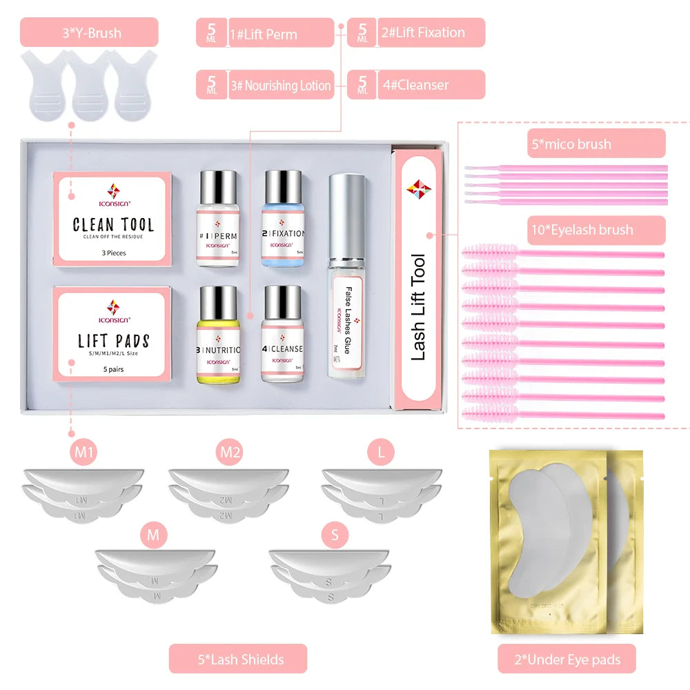 Lash Lift Kit Lifting Eyelashes Lasting 6-8 Weeks Lash Perm Eyelash Enhancer Makeup Tools