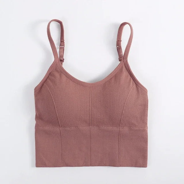 Breathable Sports Bra Anti-sweat Fitness Top Seamless Yoga Bra Shockproof Crop Top  Push up Sport Bra